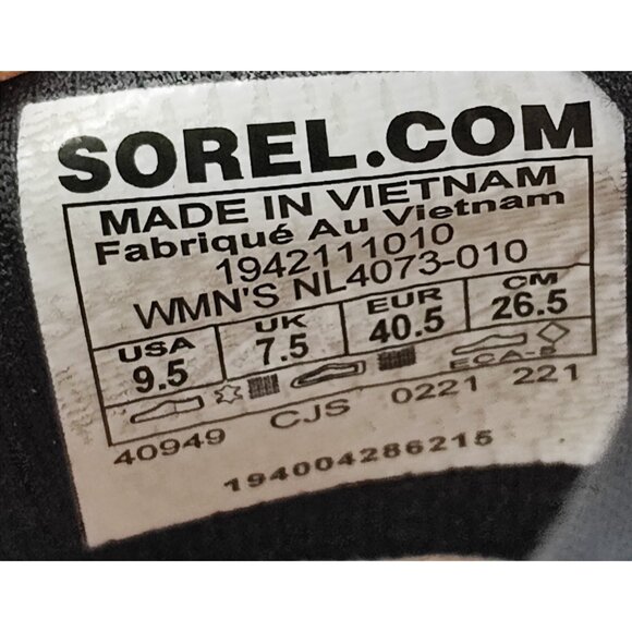 Sorel Women’s Kinetic Impact Black Low Top Sneakers 9.5 US - Picture 8 of 9